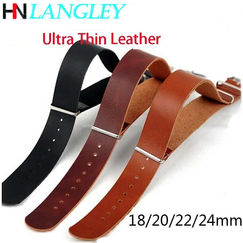 Dress Watch Ultra Thin - Bracelet de montre en cuir ultra