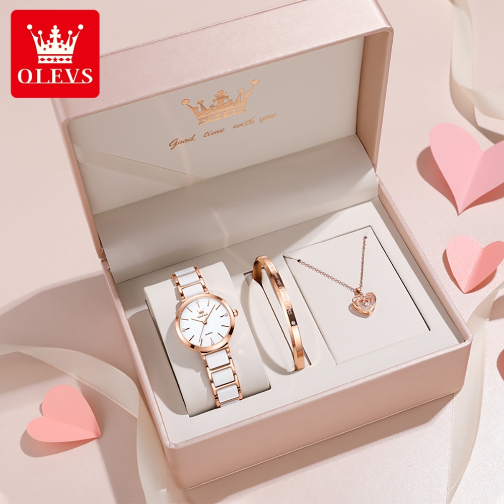 Luxury Watch With Bracelet - OLEVS femmes montre 5877 luxe élégant