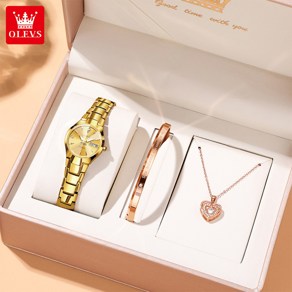 Luxury Watch With Bracelet - OLEVS dames montre 8697 luxe élégant