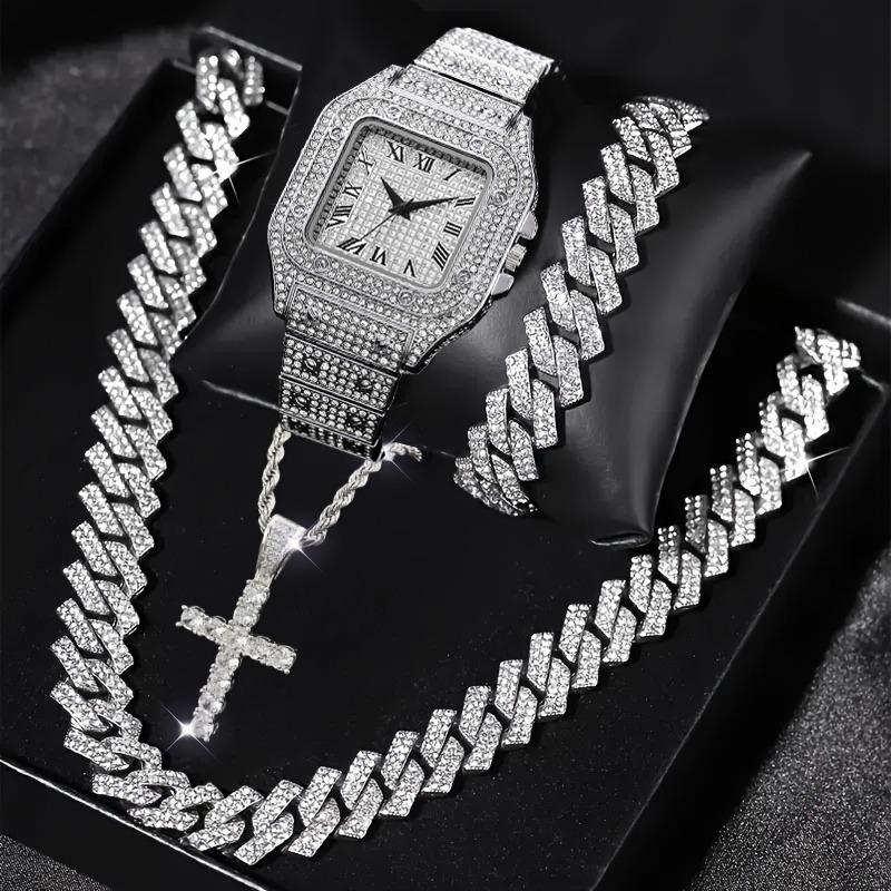Luxury Watch Iceberg - Ensemble de 4 montres carrées pour