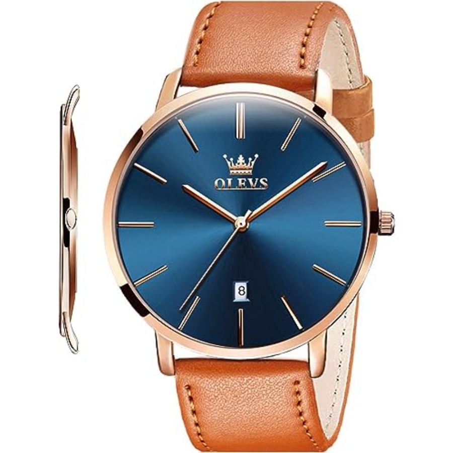 Dress Watch Ultra Thin - Montres en cuir pour hommes OLEVS,