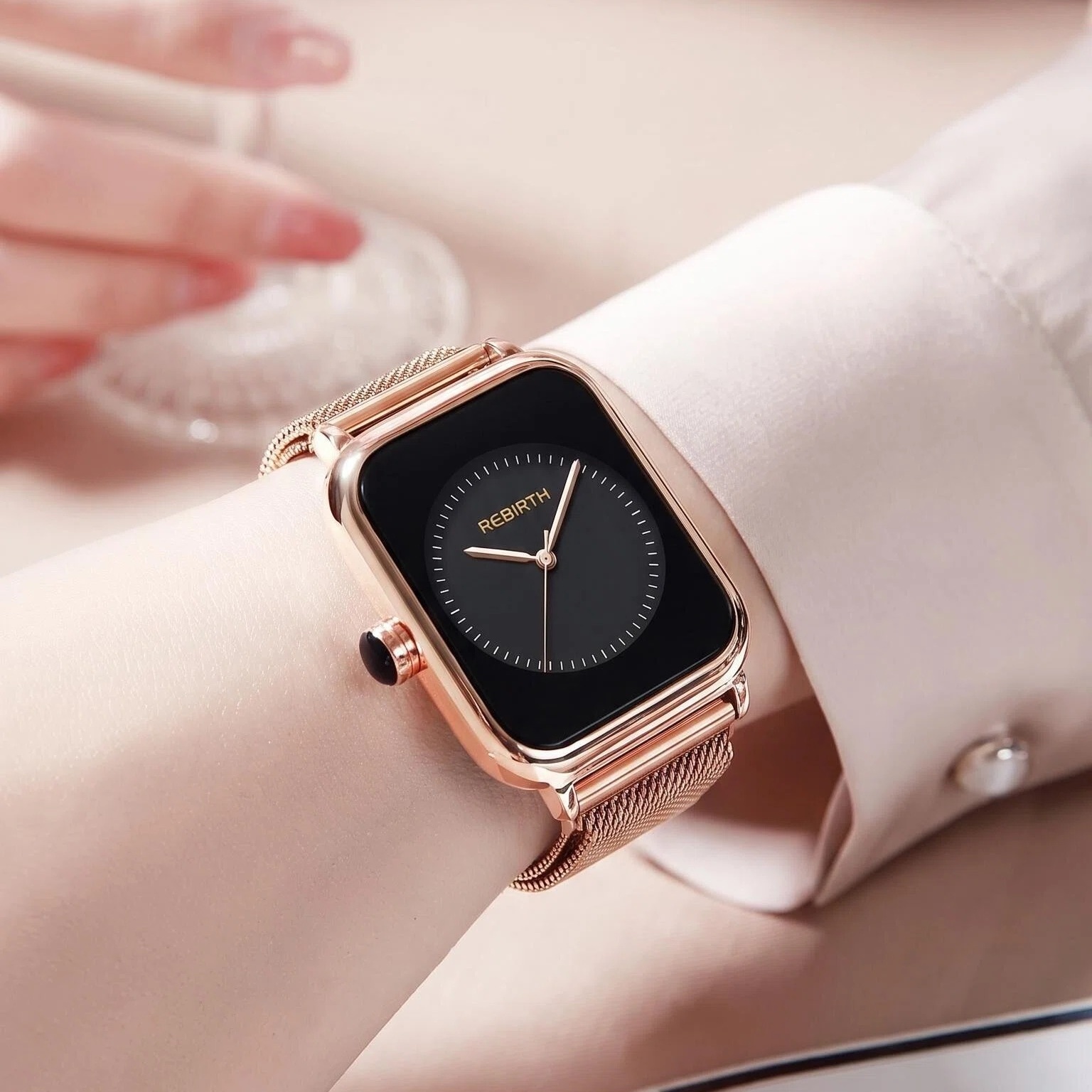 Montre carrée de luxe légère p - Luxury Watch Black avis et prix