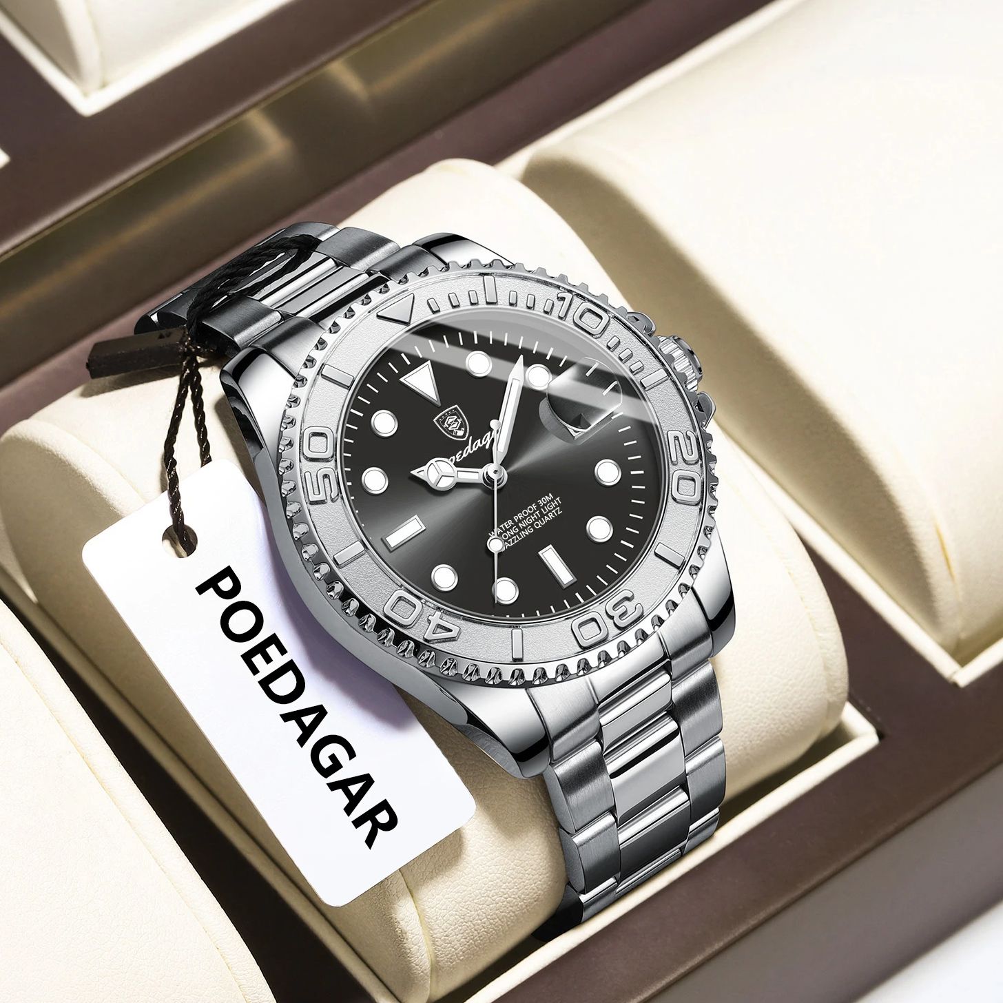 POEDAGAR montre de Sport à la  - Luxury Watch With Bracelet avis et prix