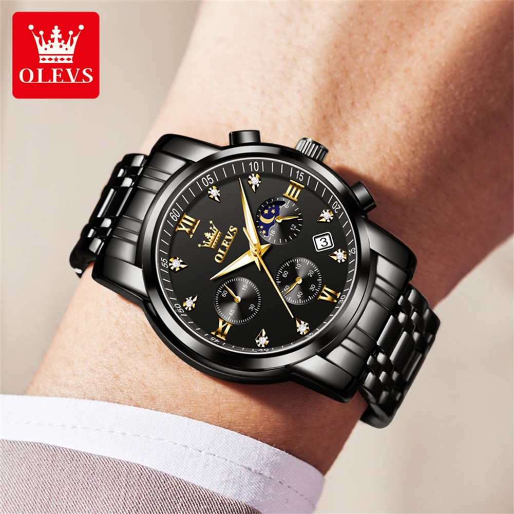 OLEVS montres pour hommes popu - Luxury Watch Black avis et prix