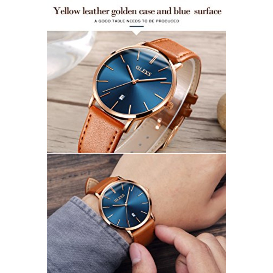 Montres en cuir pour hommes OL - Dress Watch Ultra Thin avis et prix
