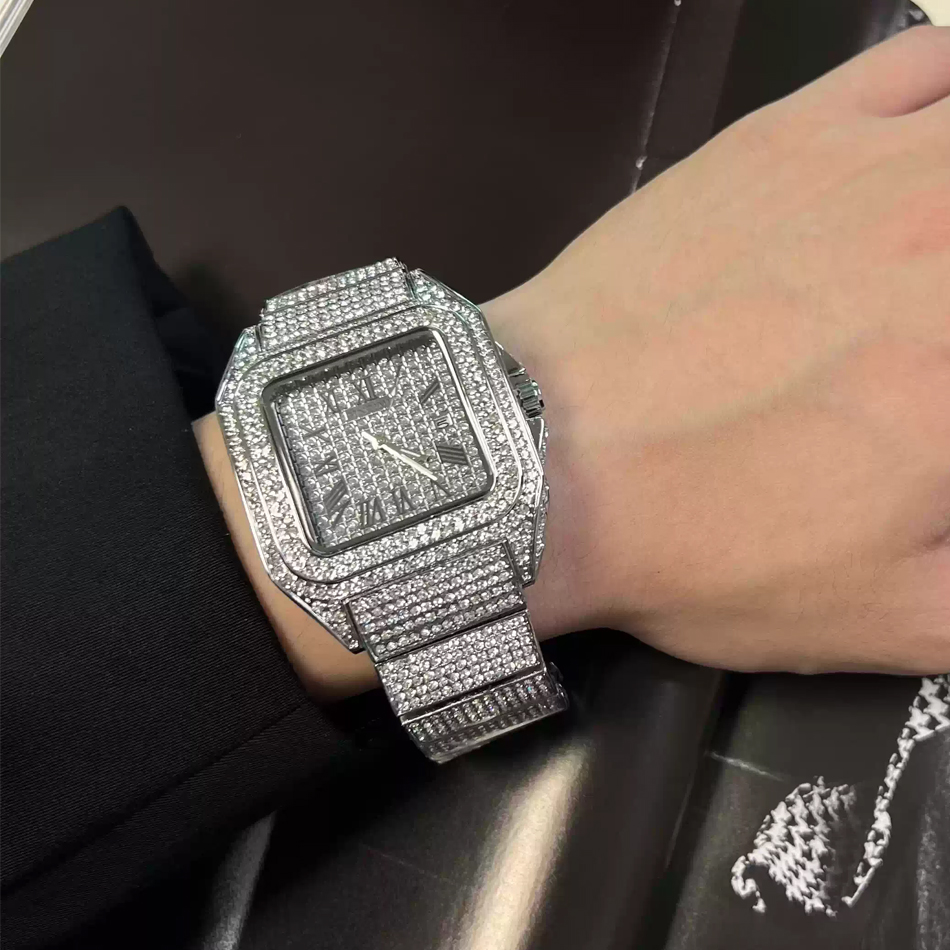 Montre carrée Ice Out dorée ou - Luxury Watch Iceberg avis et prix